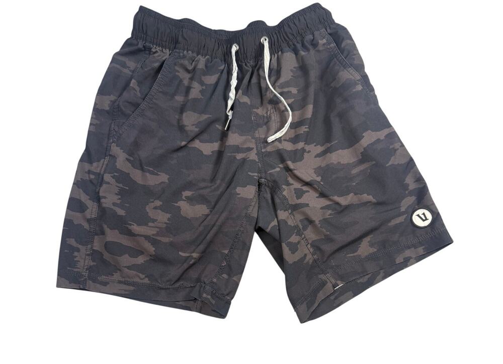 Vuori Men's Sz XS Kore Black Watercolor Camo Performance Shorts